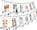 Fangleland Outer Space Theme 1st Birthday Photo Banner First Trip Around The Sun Birthday Decoration Blue Baby Picture Banner for Newborn to 12 Months Boy - Image 3