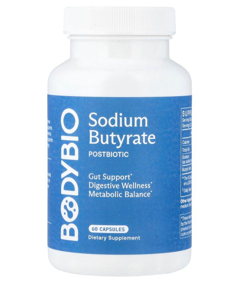 BodyBio Sodium Butyrate 60 Capsules