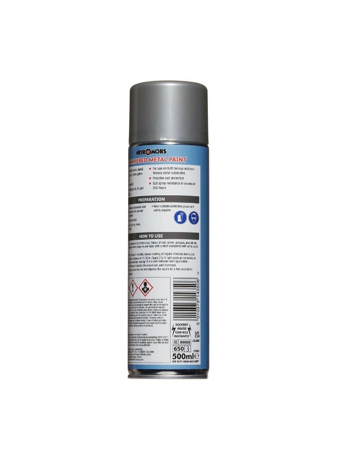 Nitro Mors Nitromors Anti-Rust Hammered Metal Spray Paint No Primer Required Color Silver 500ml - Image 2