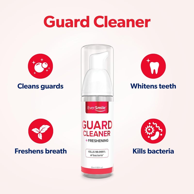 EverSmile Mouth Guard Cleaning Foam Fresh Mint 55ml 1 Pack for Mouth Night Football Boxing Sleep Snoring Grinding All Types of Guards Fights Bad Breath - Image 2