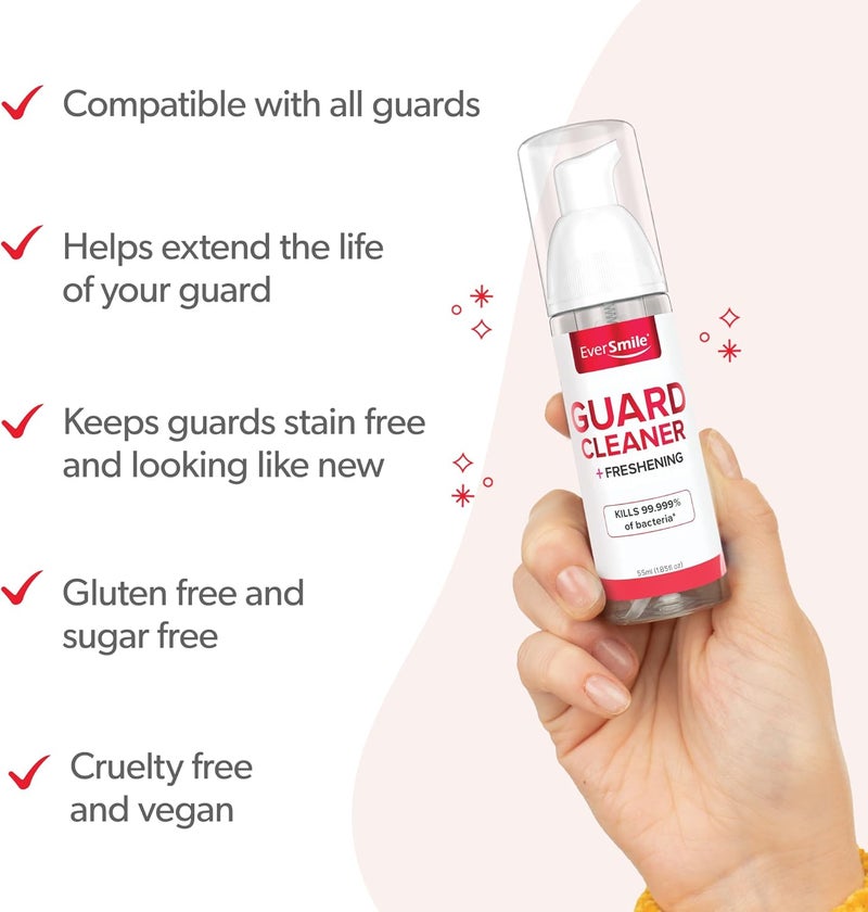 EverSmile Mouth Guard Cleaning Foam Fresh Mint 55ml 1 Pack for Mouth Night Football Boxing Sleep Snoring Grinding All Types of Guards Fights Bad Breath - Image 3