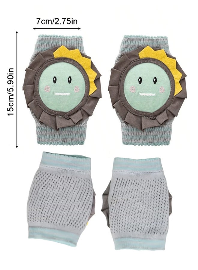 SHABILI Baby Knee Pads Baby Knee Protectors Baby Knee Sleeves Cotton Anti‑Slip Wear‑Resistant Knee Brace Knee Support For Crawling Walking Playing, High Elastic Breathable Mesh Cushions,Infant Guard Pair - Image 5