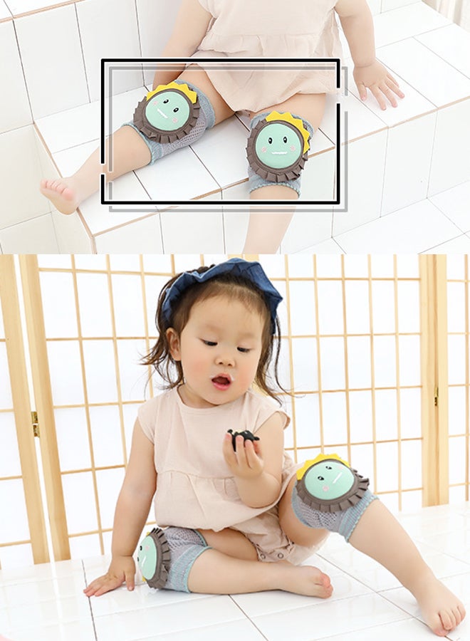 SHABILI Baby Knee Pads Baby Knee Protectors Baby Knee Sleeves Cotton Anti‑Slip Wear‑Resistant Knee Brace Knee Support For Crawling Walking Playing, High Elastic Breathable Mesh Cushions,Infant Guard Pair - Image 2