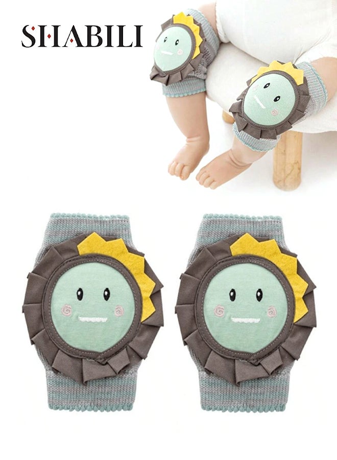 SHABILI Baby Knee Pads Baby Knee Protectors Baby Knee Sleeves Cotton Anti‑Slip Wear‑Resistant Knee Brace Knee Support For Crawling Walking Playing, High Elastic Breathable Mesh Cushions,Infant Guard Pair - Image 1