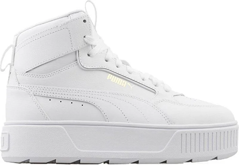 PUMA 38721301 Karmen Rebelle Mid White- White Women's Sports Shoes