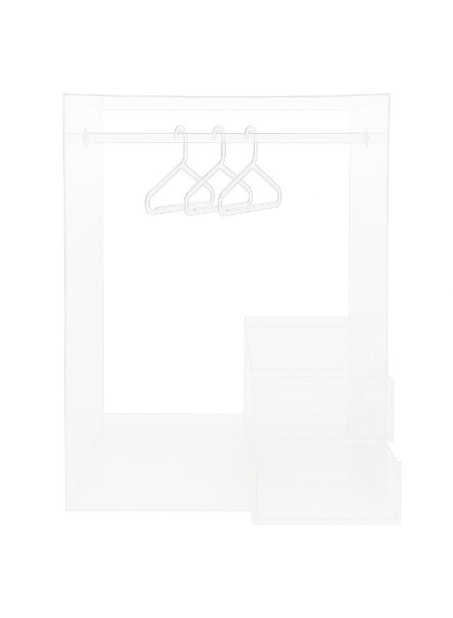 Lamsit Ibdaa Acrylic Baby Cupboard – 60x80x80 cm – Transparent Nursery Storage Organizer – Clear Minimal Design for Baby Essentials – Durable, Easy to Clean, and Safe Acrylic Construction - Image 1