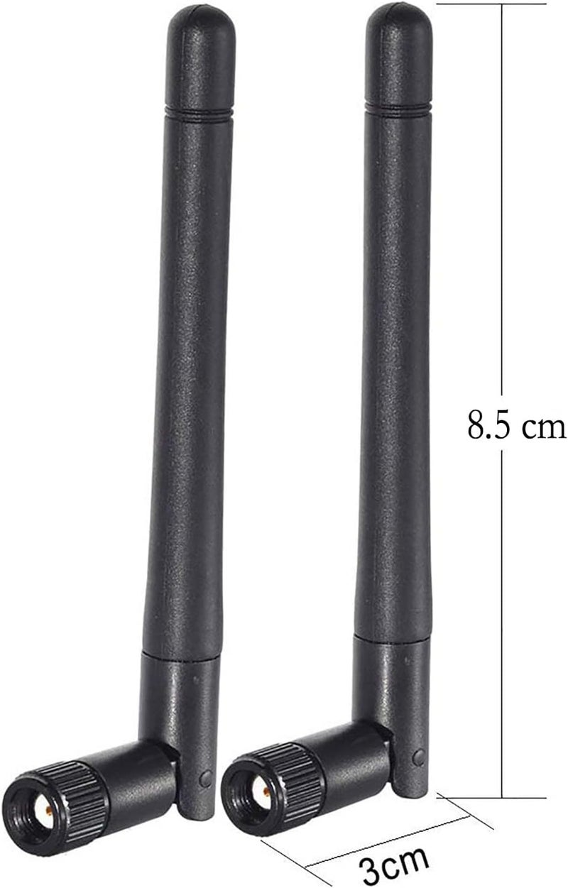 BINGFU Dual Band WiFi 2.4GHz 5GHz 5.8GHz 3dBi MIMO RP-SMA Male Bluetooth Antenna (2-Pack) for PC Computer WiFi Router Wireless Network Card USB Adapter Security IP Camera Video Surveillance Monitor - Image 2