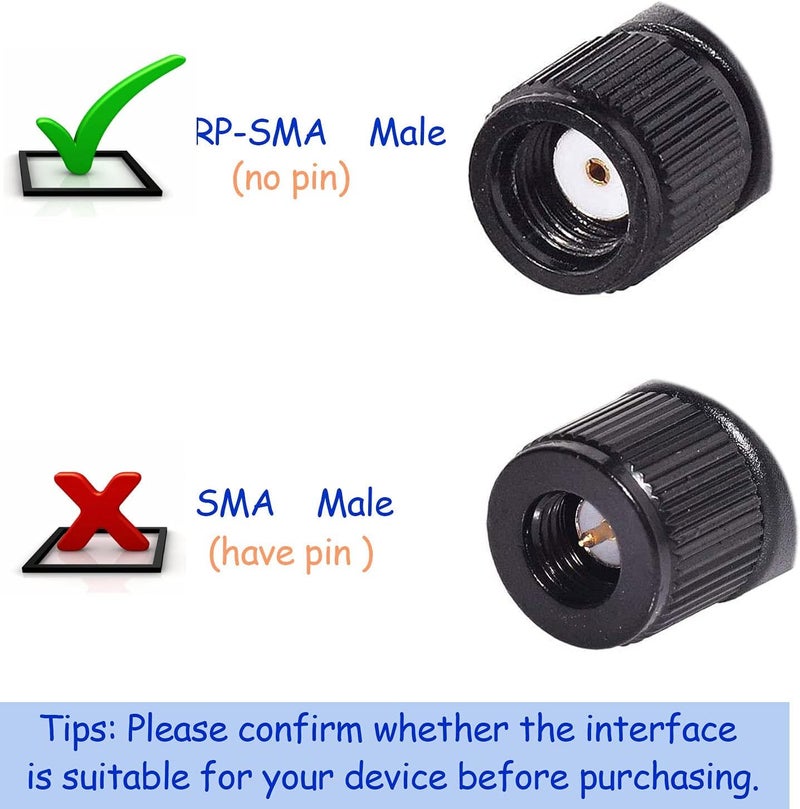 BINGFU Dual Band WiFi 2.4GHz 5GHz 5.8GHz 3dBi MIMO RP-SMA Male Bluetooth Antenna (2-Pack) for PC Computer WiFi Router Wireless Network Card USB Adapter Security IP Camera Video Surveillance Monitor - Image 3