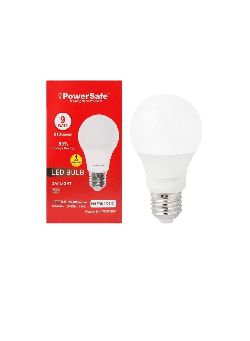 باور سيف PowerSafe موفر للطاقة 9W LED لمبة 810 Lumen Day Light E27 مع حماية من زيادة التيار حزمة من 10 - Image 3