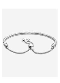 Pandora Violet Pandora Moments Sliding Clasp Snake Link Bracelet  - Image 2