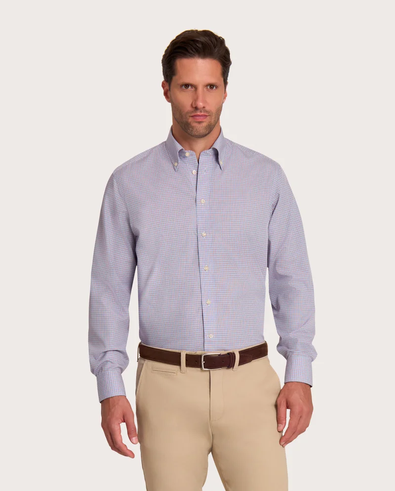 Camicissima Fancy Non-Iron Red Checked Poplin Regular Shirt