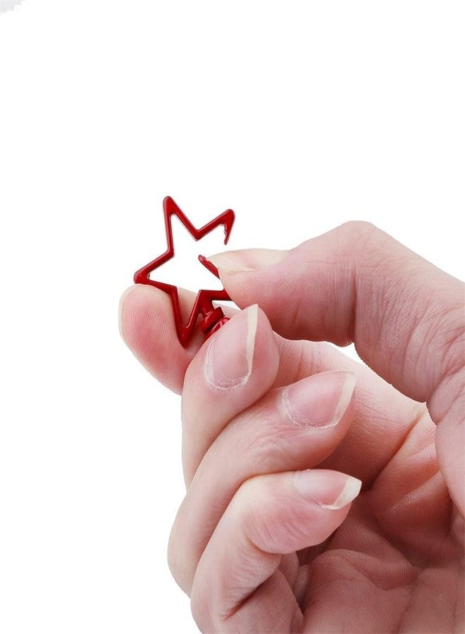 Muzztech Pack of 10 Metal Star Shape Lobster Clasp Hooks Key Rings Connectors for DIY Keychain Crafts Jewelry Making Findings Accessories- Mix Colour - Image 2