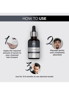 The Man Company Anti-Graying Hair & Beard Serum For Men Enriched With Bhringraj, Arcolys & Shikakai | Hair Shine & Nourishment | Delay & Reverses Grays | Strengthen Roots| For All Hair Type -30Ml  - Image 4