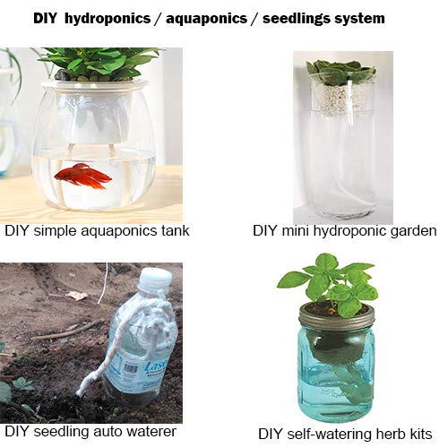 ORIMERC 150 feet 1/4 inch Self Watering Capillary Wick Cord Vacation Plant Sitter Hydroponic Wicking Self-Watering Planter Pot Automatic Water System Device Potted Violet Auto Seedling Waterer Rope - Image 4