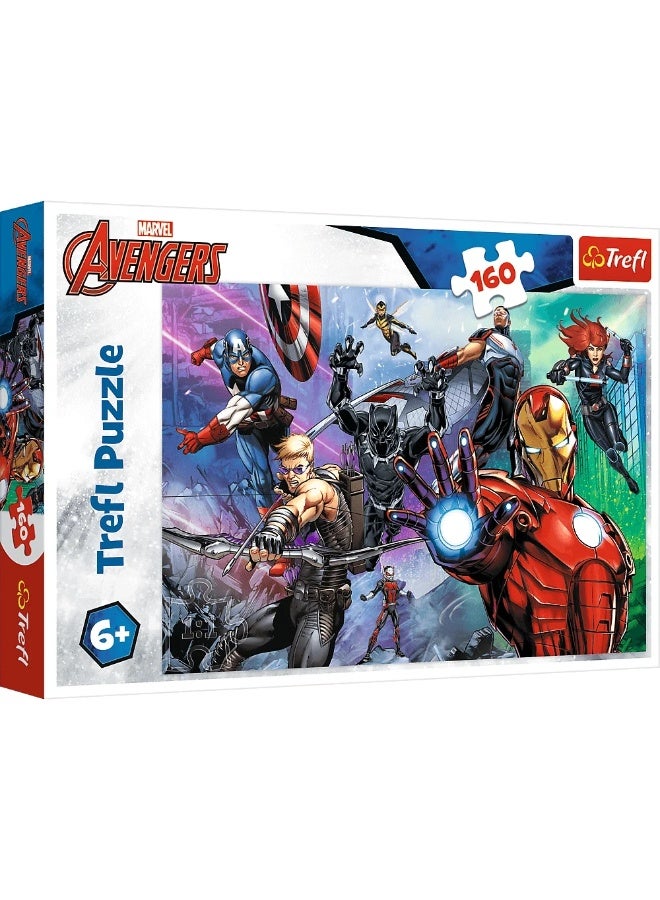 Trefl - Marvel Avengers Always Ready Heroes Puzzle 160 Pieces - 15424 - Image 1