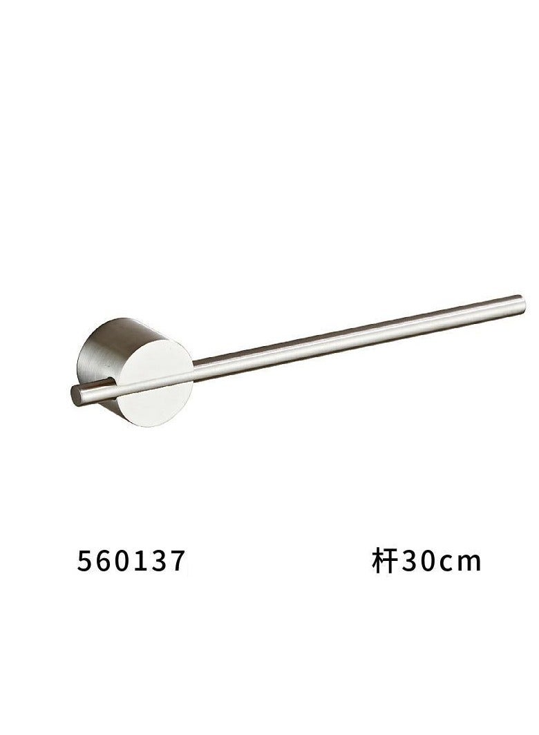 Loquat Cross-border Stainless Steel Bathroom Towel Rack Set(560137 Drawing Single Seat Towel Rod 30cm (With Screw Pack, Free Drilling Glue Include)