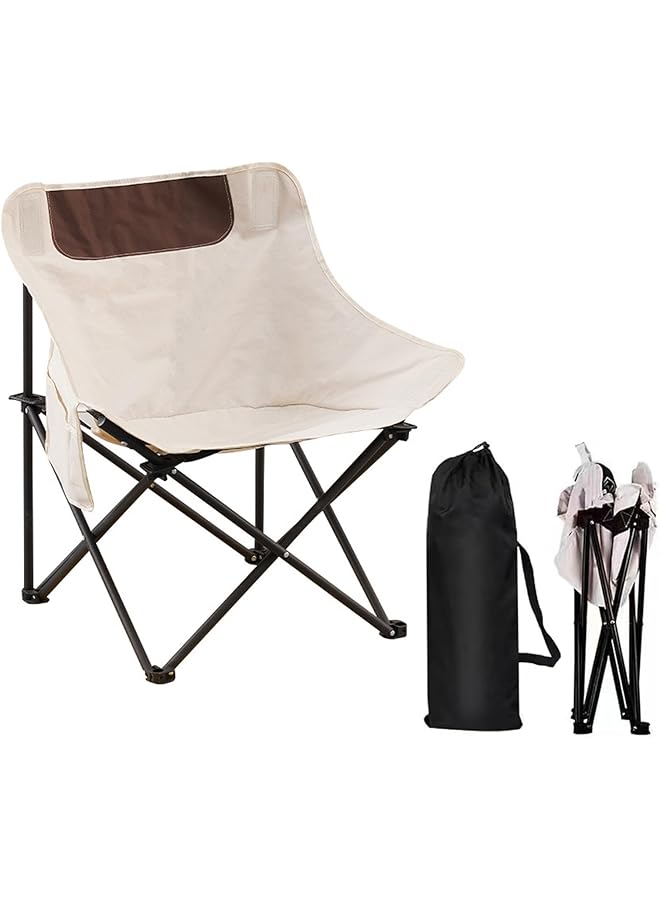 PROMASS كرسي تخييم، كراسي قابلة للطي للاستخدام الثقيل، كرسي خفيف متعدد الأغراض مع حقيبة حمل، كرسي قابل للطي للمعسكرات الخارجية، السفر، الشاطئ، النزهات، المشي في الطبيعة - Image 1