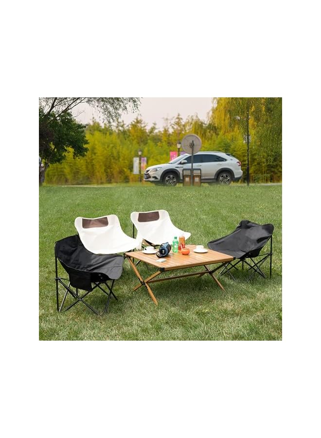 PROMASS كرسي تخييم، كراسي قابلة للطي للاستخدام الثقيل، كرسي خفيف متعدد الأغراض مع حقيبة حمل، كرسي قابل للطي للمعسكرات الخارجية، السفر، الشاطئ، النزهات، المشي في الطبيعة - Image 5