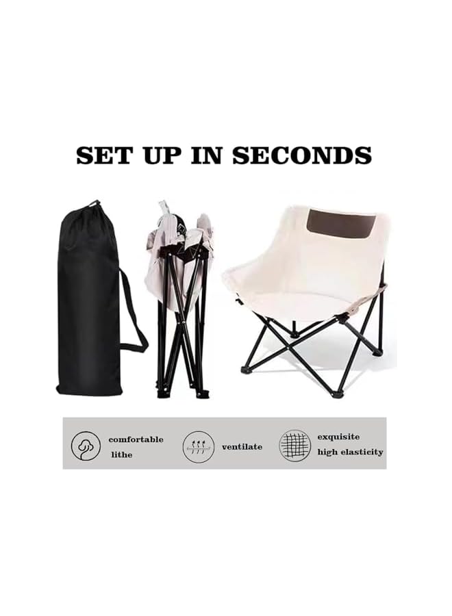 PROMASS كرسي تخييم، كراسي قابلة للطي للاستخدام الثقيل، كرسي خفيف متعدد الأغراض مع حقيبة حمل، كرسي قابل للطي للمعسكرات الخارجية، السفر، الشاطئ، النزهات، المشي في الطبيعة - Image 3