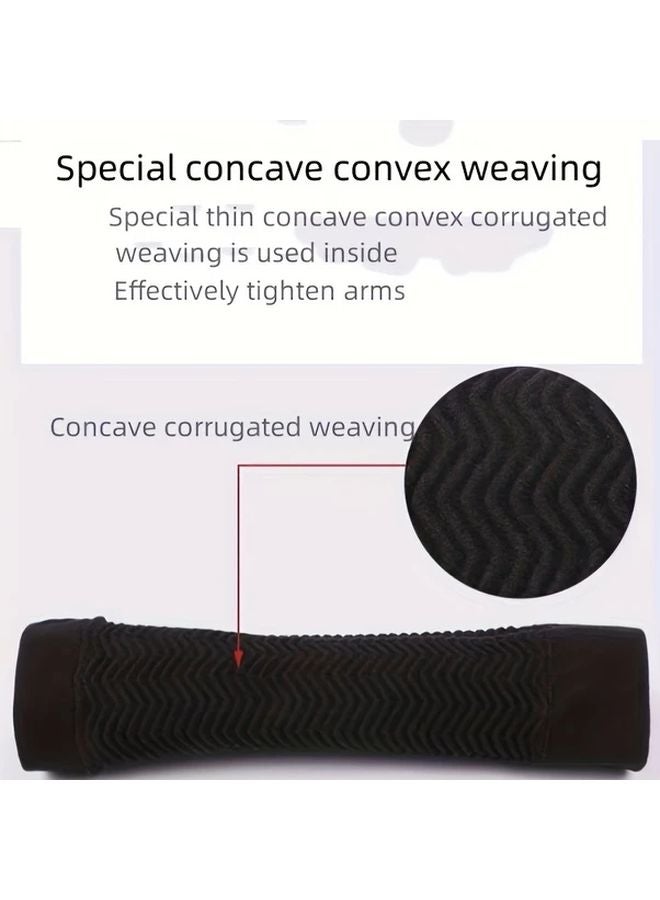 2 Packs Black Elbow And Wrist Thin Arm Sleeves Pressure Yoga Calf Sleeves - Image 4