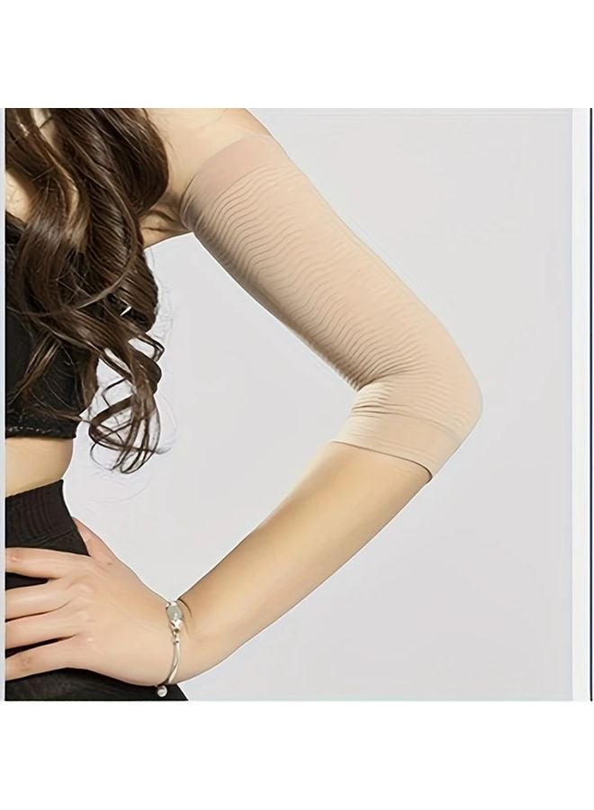 2 Packs Black Elbow And Wrist Thin Arm Sleeves Pressure Yoga Calf Sleeves - Image 5