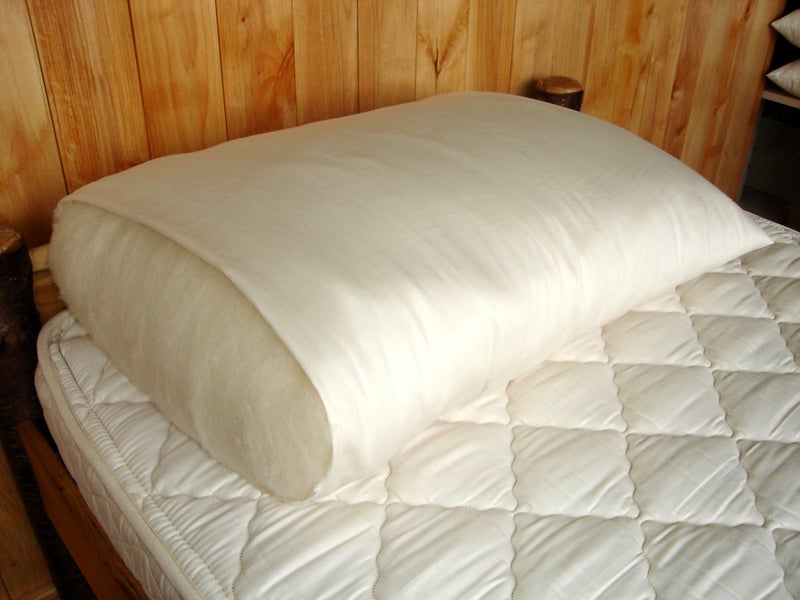 Holy Lamb Organics Queen Wool Filled Bed Pillow - Image 2