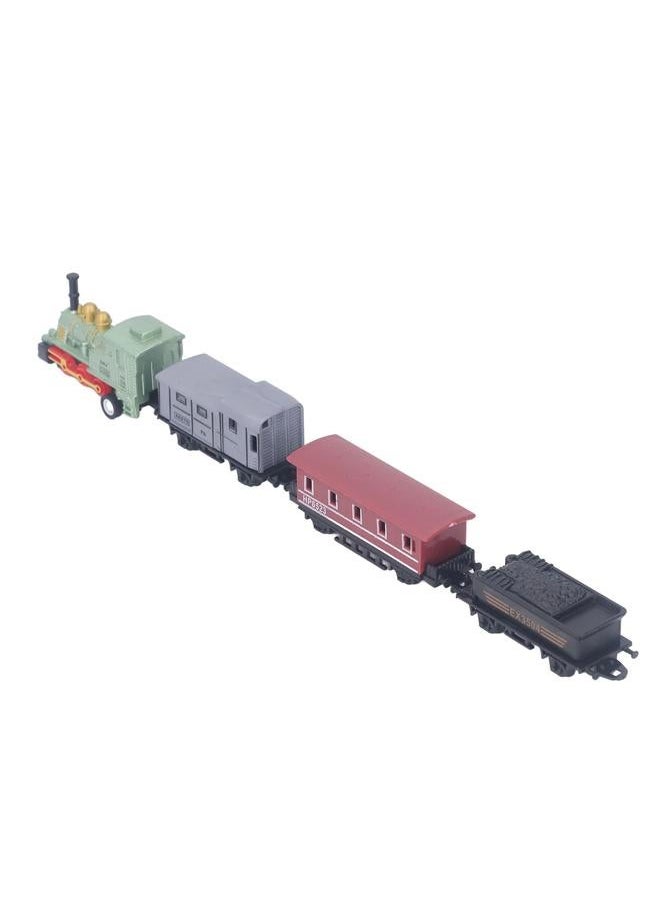 NIBEMINENT Steam Train Model Toy Vintage Alloy Pull Back Cultivate Hands On Ability Educational for Kids Green  - Image 3