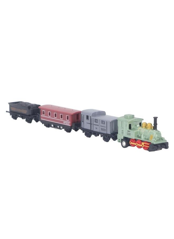 NIBEMINENT Steam Train Model Toy Vintage Alloy Pull Back Cultivate Hands On Ability Educational for Kids Green  - Image 5
