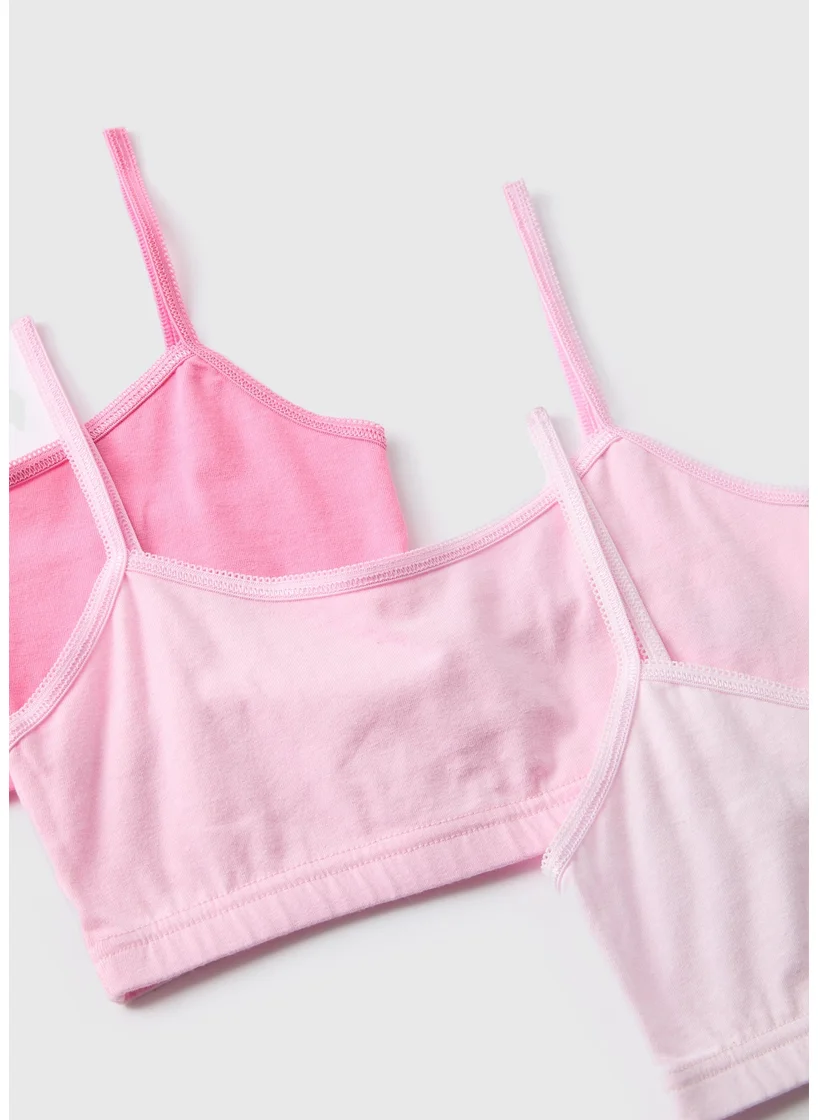 Matalan 5 Pack Girls White Crop Tops