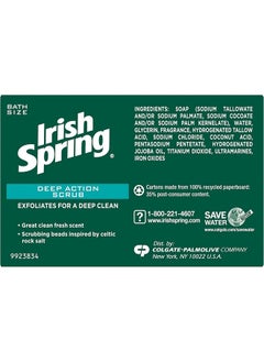 Irish Spring Irish Spring Deep Action Smoothening,Moisturizing,Exfoliating Scrub Bar Soap 3 Pack  - Image 4