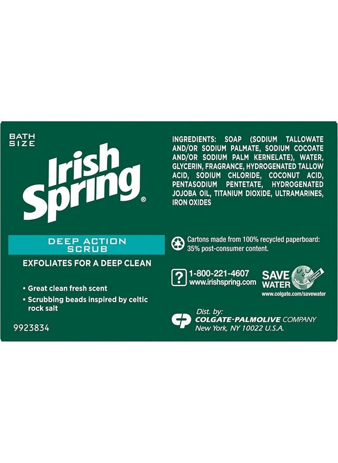 Irish Spring - Irish Spring Deep Action Smoothening,Moisturizing,Exfoliating Scrub Bar Soap 3 Pack - Image 1