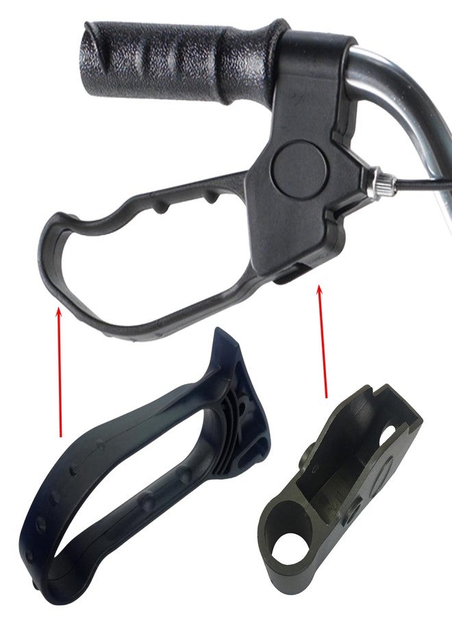 2 Set Rollator Walker Hand Brake Assembly Replacement Handles, No Brake Cable - for 4-Wheel & 3-Wheel Rollators with Seats for Seniors, and for Elderly Shopping Carts & Wheelchairs - Image 3