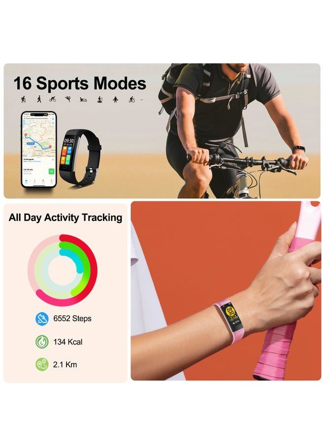 ENGERWALL Fitness Tracker with Step/Distance/Calories Counter, Activity Tracker with Heart Rate Monitor, Slim Style Watch IP68 Waterproof, Sleep Monitor Tracker, Pedometer Watch for Women Men - Image 4