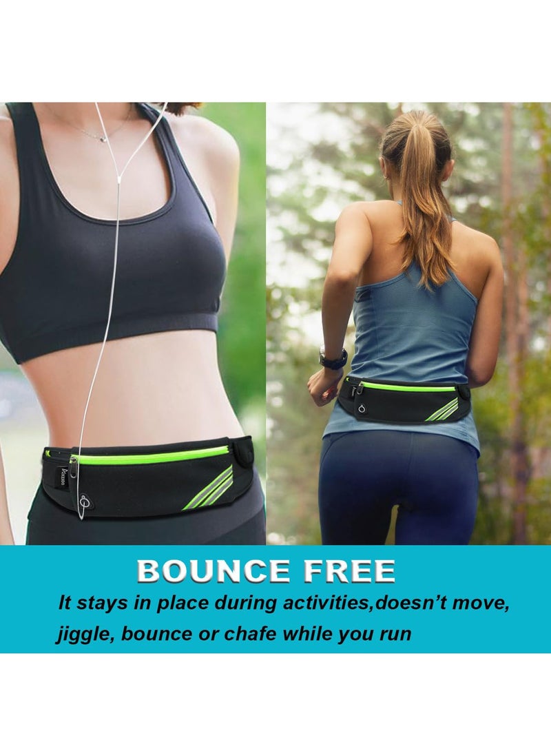 CWILKES - Running waist bag, outdoor sports waist bag, night running reflective belt, waterproof small capacity waist bag, coin purse, key bag, anti-theft mobile phone bag - Image 1