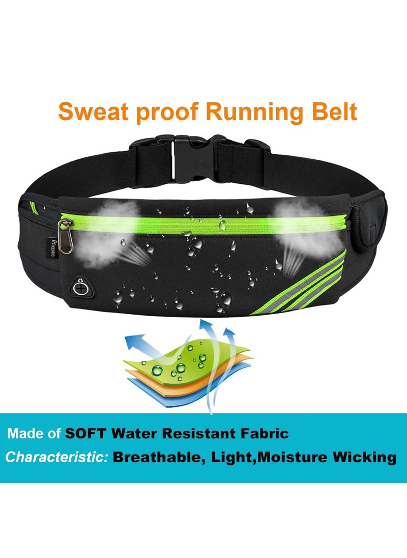 CWILKES - Running waist bag, outdoor sports waist bag, night running reflective belt, waterproof small capacity waist bag, coin purse, key bag, anti-theft mobile phone bag - Image 1