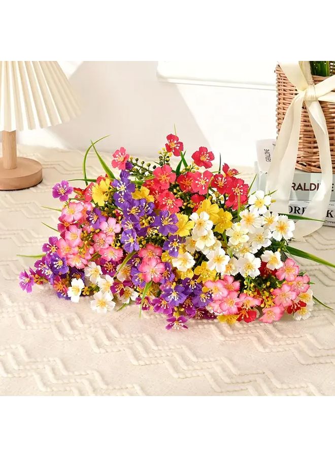 12 Pieces Artificial Daisy Bouquet Mix Colors For Home Garden Decor - Image 3
