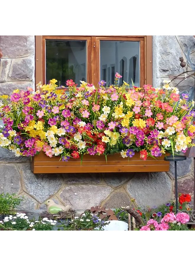 12 Pieces Artificial Daisy Bouquet Mix Colors For Home Garden Decor - Image 4