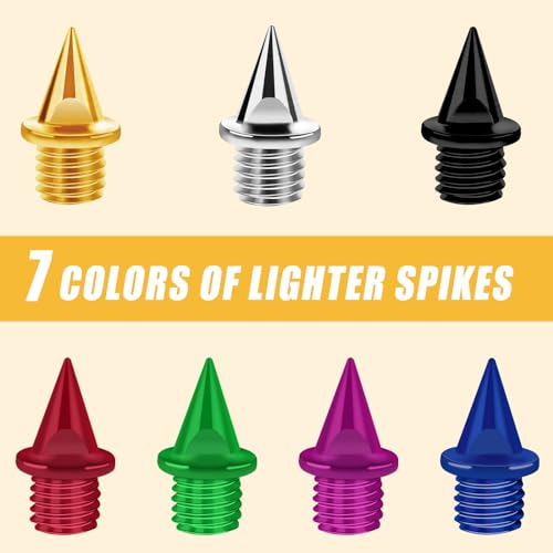 JULMELON 1/4 Inch Steel Track Spikes,60pcs Track Spikes with Spike Wrench for Track Shoes Field Sprinting Cross Country Short Running(Gold) - Image 5