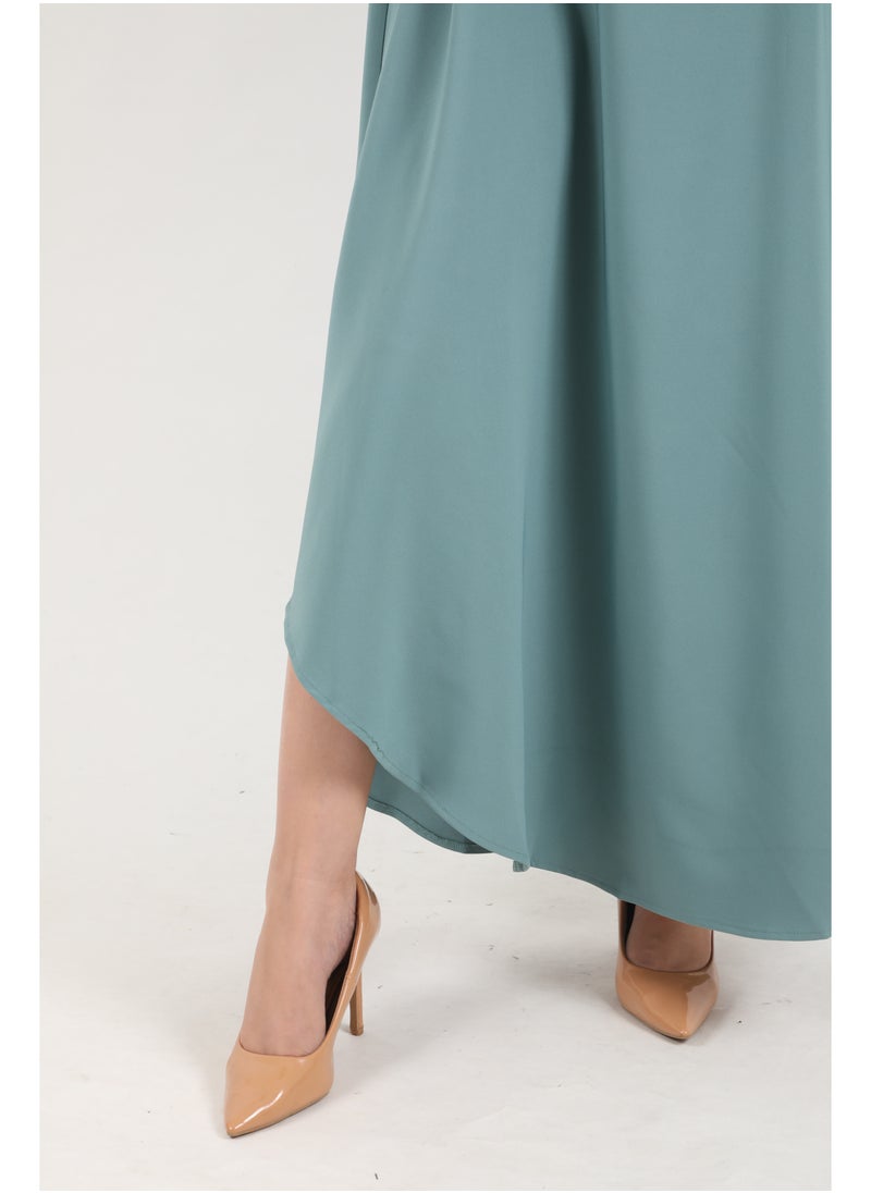 FULL JOY - Women's Maxi  Dress with half sleeves and a belt at the waist - Image 1