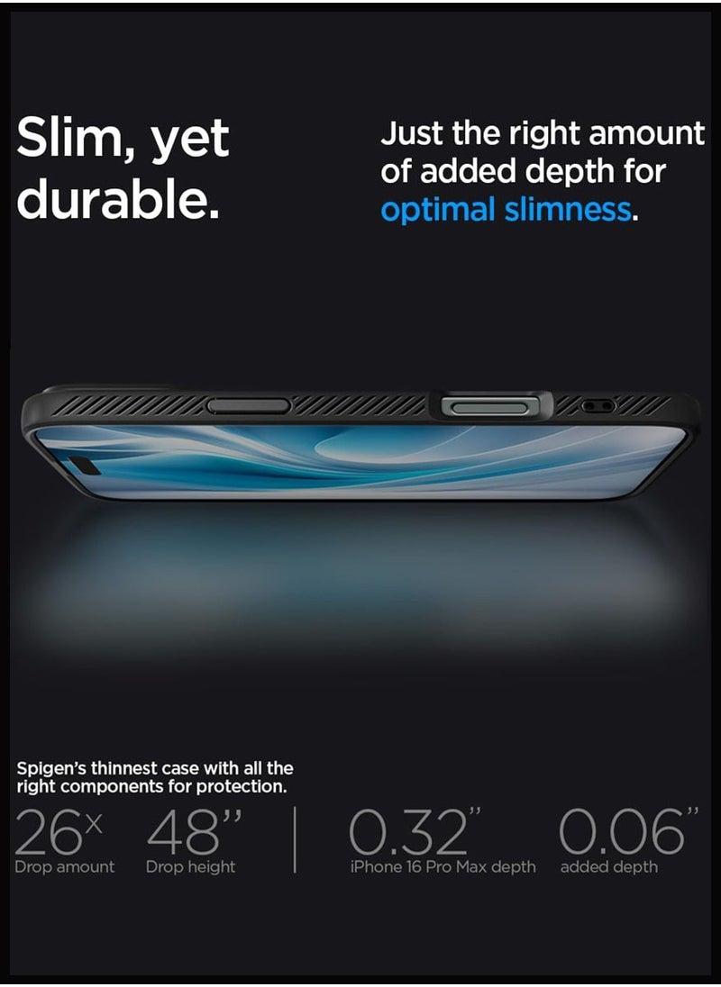 Spigen - Spigen Liquid Air designed for iPhone 16 Pro Max case cover (2024) - Matte Black - Image 1