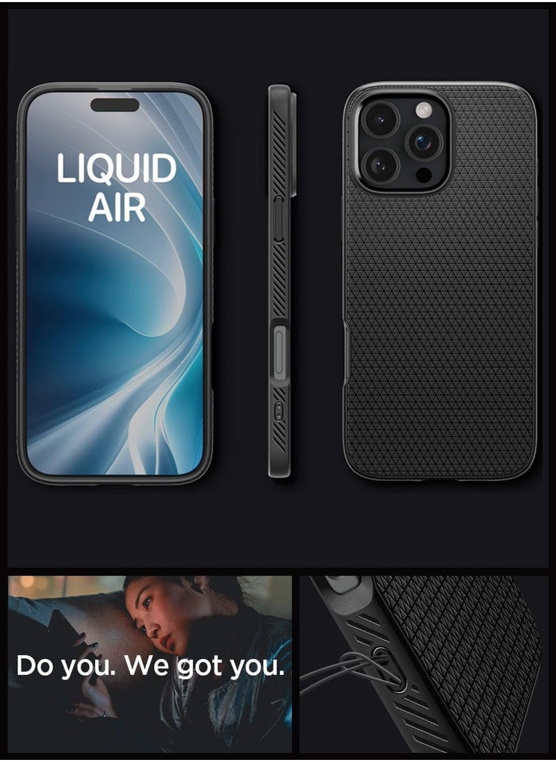 Spigen - Spigen Liquid Air designed for iPhone 16 Pro Max case cover (2024) - Matte Black - Image 1