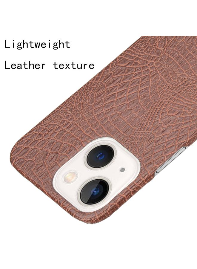 اس-توب جراب لهاتف iPhone 13 mini مصنوع من جلد التمساح PU + جراب هاتف PC - Image 5