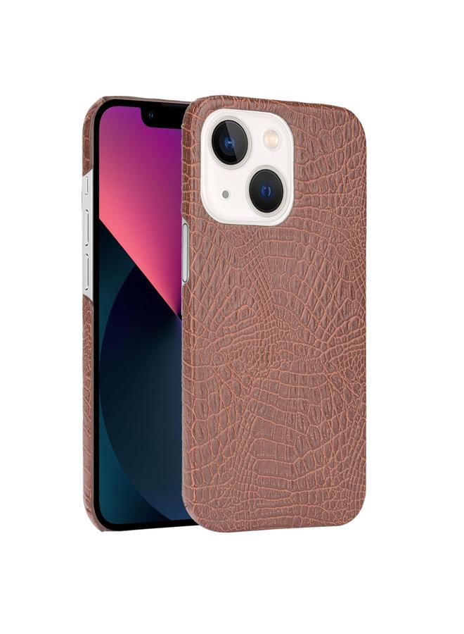 اس-توب جراب لهاتف iPhone 13 mini مصنوع من جلد التمساح PU + جراب هاتف PC - Image 1