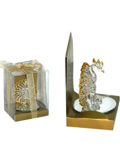 AL QADAH Glass Peacock Shape Decoration Gold Exquisite Elegance for Your Home Décor  - Image 2