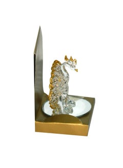 AL QADAH Glass Peacock Shape Decoration Gold Exquisite Elegance for Your Home Décor  - Image 1