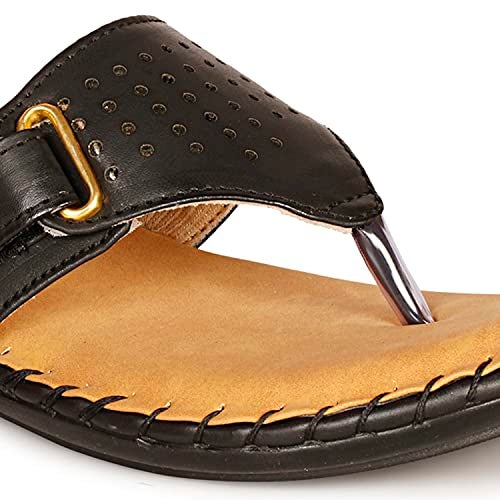 Denill Women Comfortable Soft Paded Doctor Flats (Black) UK-9 Slipper - Image 5