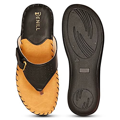 Denill Women Comfortable Soft Paded Doctor Flats (Black) UK-9 Slipper - Image 3