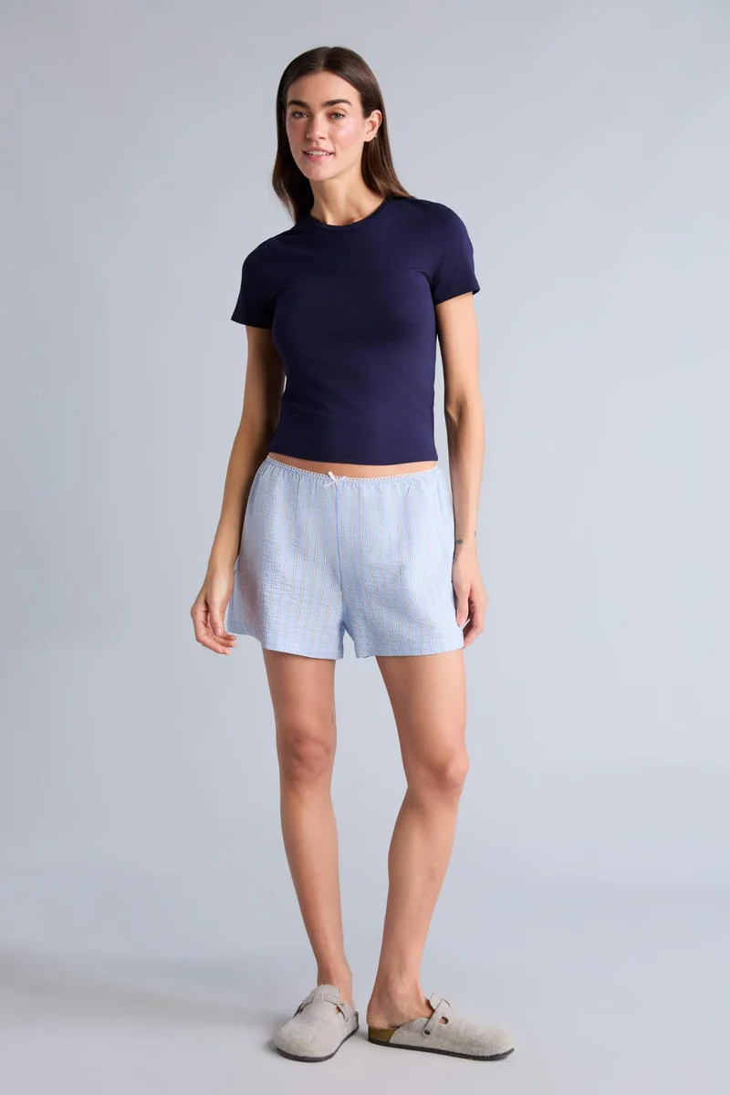 ديفاكتو Regular Fit Wowen Fabrics Basic Shorts