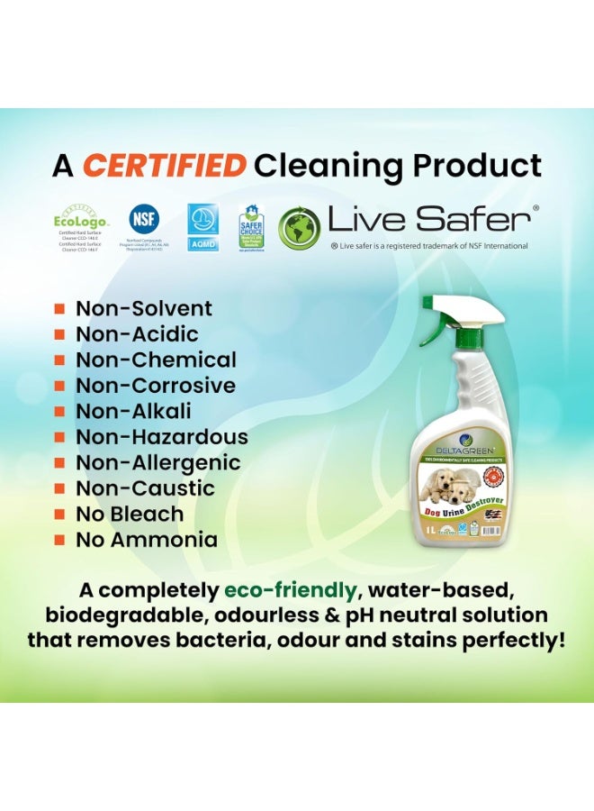 DELTAGREEN® Dog Urine Destroyer 1L – Eco-Friendly Odor & Stain Remover – Safe for Pets & Home  - Image 5