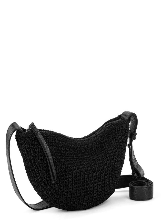The Sak Tess Sling Bag in Crochet, Adjustable Crossbody Strap, Black - Image 3